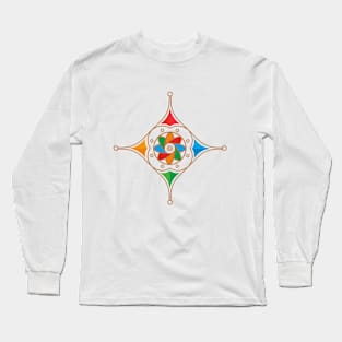 Colorful Vibes Abstract Energy Men's Graphic Long Sleeve T-Shirt